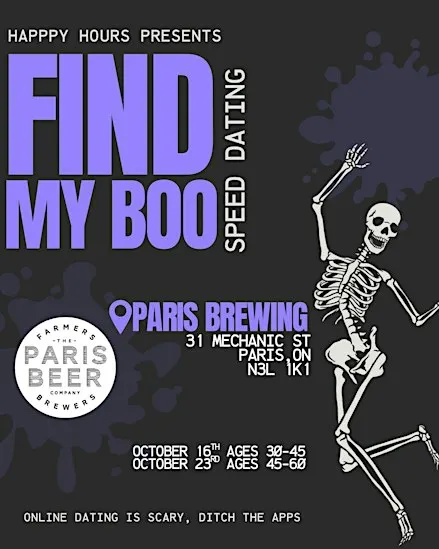 Find my Boo Speed Dating 45-60@ Paris Brewing Co (FEMALE TIX SOLD OUT)