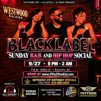 WESTWOOD Black Label Sundays: R&B & Hip-Hop Social