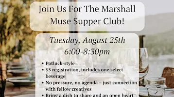 Supper Club for Creatives at The Marshall Muse Gallery