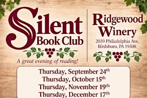 Silent Book Club w/Exter Library 6:30 pm @Ridgewood Winery Bboro 09.24.2026