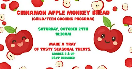 Cinnamon Apple Monkey Bread (Child/Teen Cooking Program)