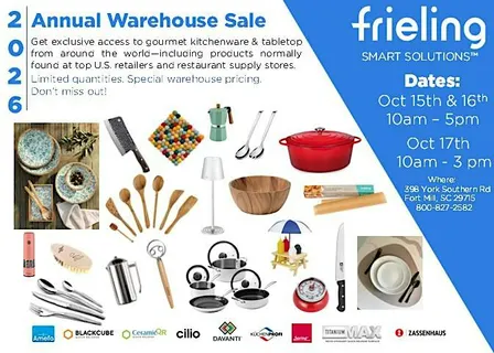 2026 Frieling Annual Warehouse Sale