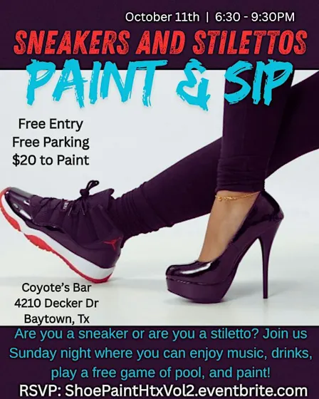 Coyote's Bar Paint Night: Sneakers and Stilettos