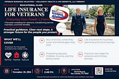 VBU Presents: Life Insurance for Veterans: Protecting Your Family's Future