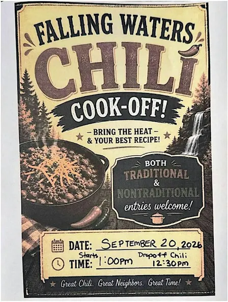 Falling Waters Chilli Cook Off!