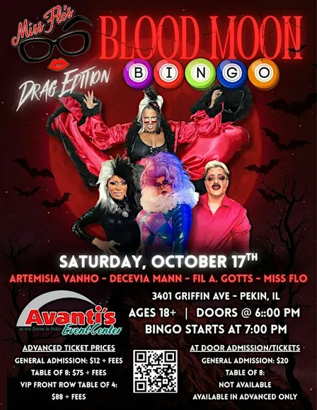 Blood Moon Bingo! Miss Flo's Drag Edition!