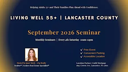 Living Well 55+ Lancaster County | September 2026 Seminar