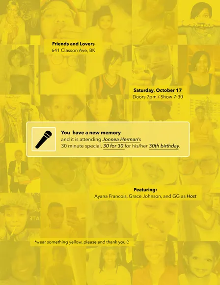 Jonnea the Storyteller presents -  30 for 30: A 30th Birthday Special