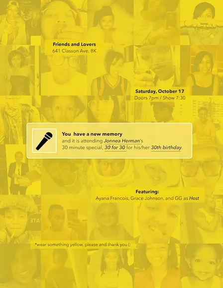 Jonnea the Storyteller presents -  30 for 30: A 30th Birthday Special