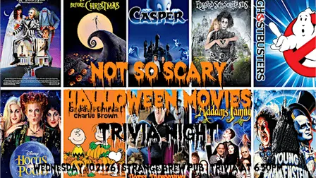 Not So Scary Halloween Movies Trivia Night