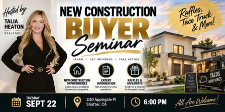 New Construction Home Buyer Seminar