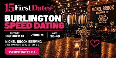 15FirstDates Burlington Speed Dating (Age 30-40)