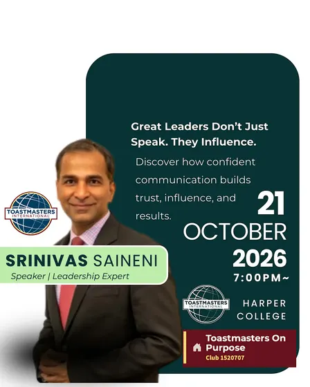Great Leaders Don’t Just Speak. They Influence. - Guest Speaker Srinivas