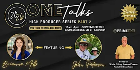 ONE Talks - HIGH PRODUCER SERIES - Part 2