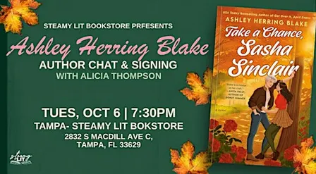 Author Ashley Herring Blake celebrates Take a Chance, Sasha Sinclair