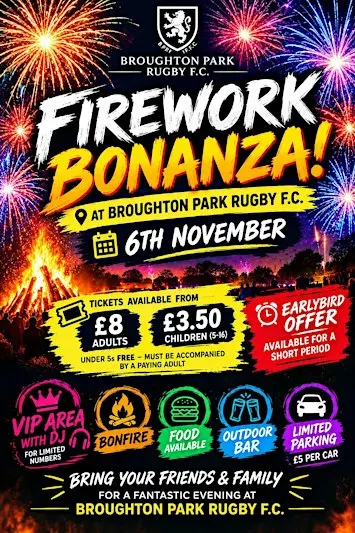 Broughton Park Fireworks 2026