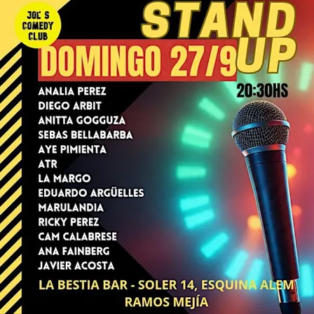 Joe's Comedy Club Septiembre