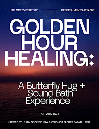 Golden Hour Healing: A Butterfly hug & Sound Bath Experience