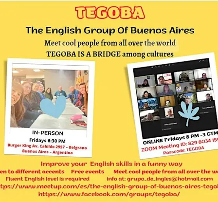 Meeting in English, connect in Buenos Aires