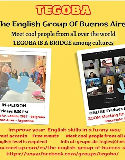 Meeting in English, connect in Buenos Aires
