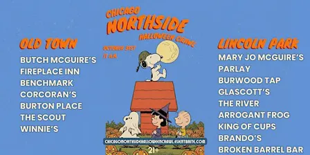 Chicago Northside Halloween Bar Crawl 2026 | 16 Bars, 3 Neighborhoods