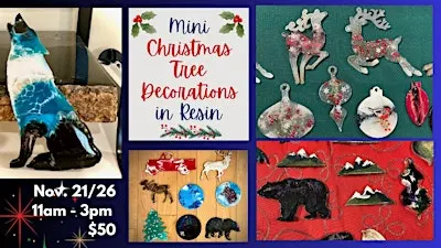 Mini Christmas Tree Decorations in Resin
