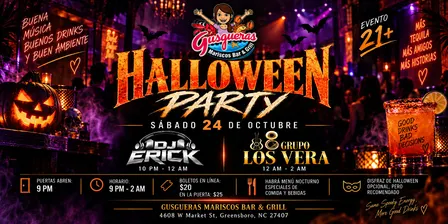 Noche de Halloween 21+ | DJ Erick + Grupo Los Vera