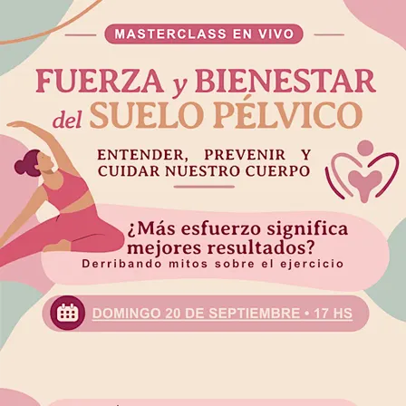 MASTERCLASS Suelo pélvico y coffee break de cortesía