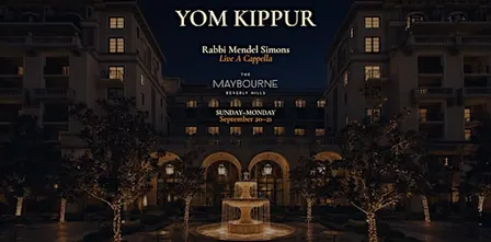 Yom Kippur at The Maybourne with Rabbi Mendel Simons & Live A Cappella