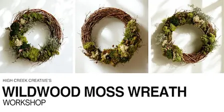 Wildwood Moss Wreath Workshop at Top Down Brewing