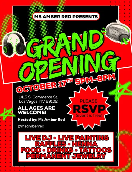 Ms Amber Red Studio Arts District Grand Opening