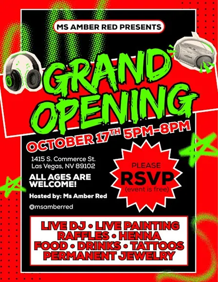 Ms Amber Red Studio Arts District Grand Opening