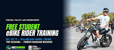 FREE Central Valley Student eBike Rider Training