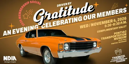 NDIA Michigan Chapter 2026 Membership Social - Driven by Gratitude