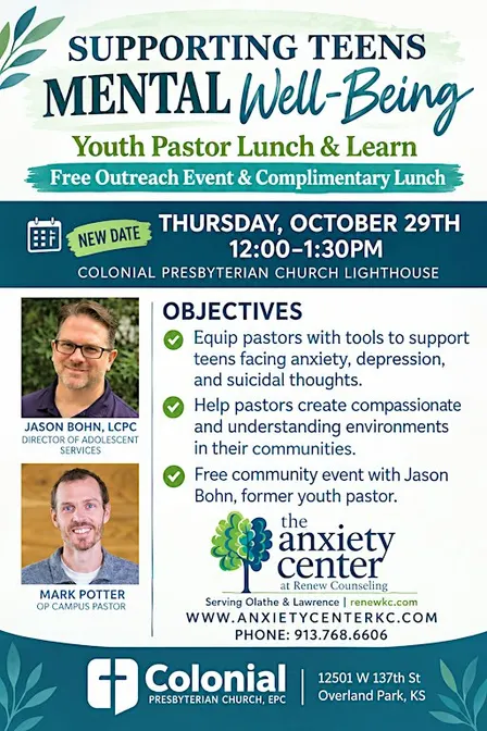 Supporting Teens Mental Well-Being: Free Lunch Event for Youth Pastors