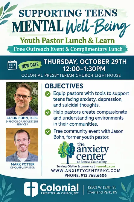 Supporting Teens Mental Well-Being: Free Lunch Event for Youth Pastors