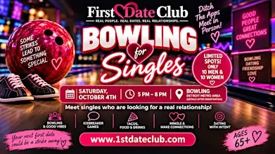 Singles bowling party 35 to 65