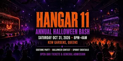 Halloween Night @ Hangar 11’s Annual Halloween Bash! Open Bar Costume Party