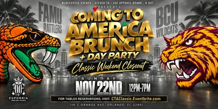 COMING TO AMERICA BRUNCH: "CLASSIC CLOSEOUT" EDITION
