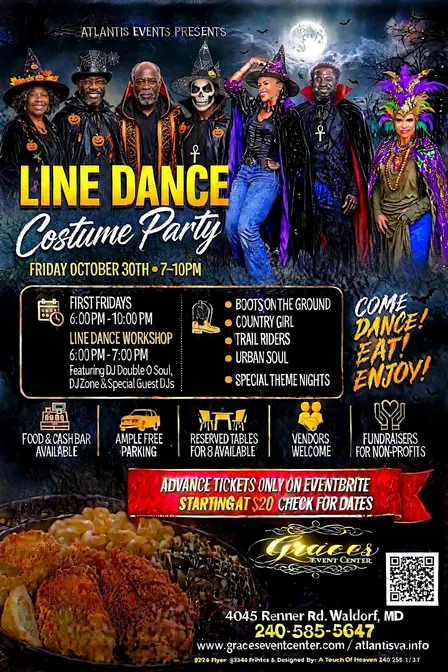 Friday Line Dance Costume Party @ Graces Event Center October