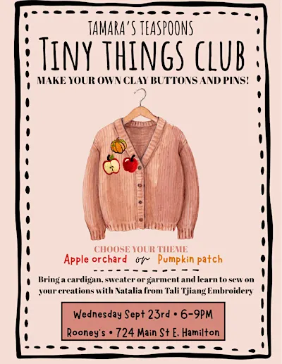 Tiny autumnal clay buttons workshop