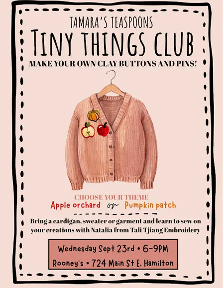 Tiny autumnal clay buttons workshop