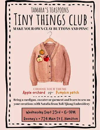 Tiny autumnal clay buttons workshop