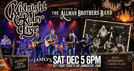 Saturday Early Show Midnight Rider Live Allman Bros Trib at Jamo's Live
