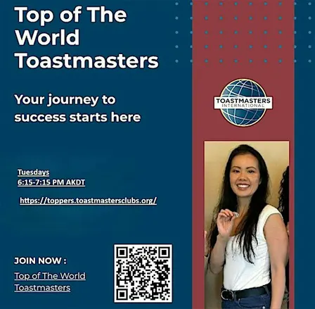 Join us at Top of The World Toastmasters Club