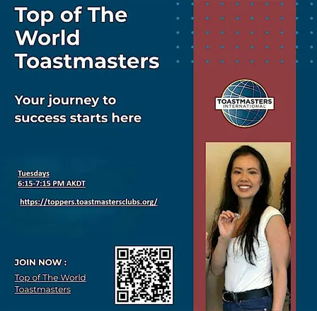 Join us at Top of The World Toastmasters Club