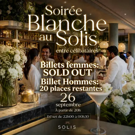 ⚪ Soirée Blanche entre célibataires ✨ Bar d'Hôtel 5* (Champs-Élysées)