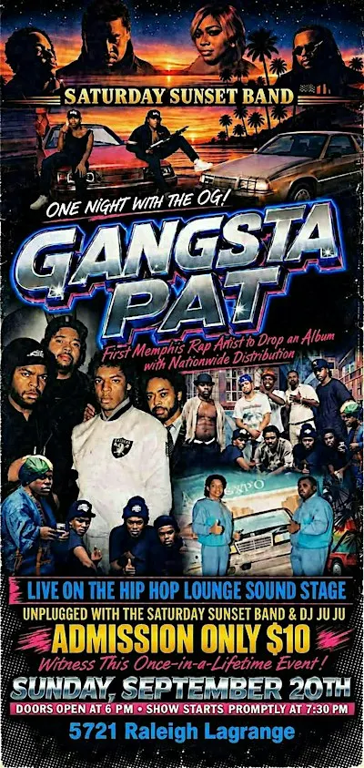 Gangsta Pat Unplugged with Saturday Sunset Band