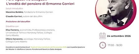 Parti uguali fra disuguali. L’eredità del pensiero di Ermanno Gorrieri