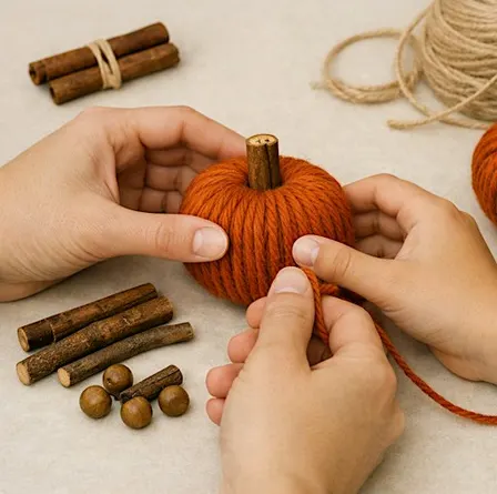 Halloween Pumpkins & Brooms: Half‑Term Yarn Craft Workshop (Parents + Kids)